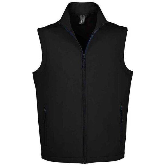 SOLS Mens Race Softshell Body Warmer / Black - Picture 1 of 3